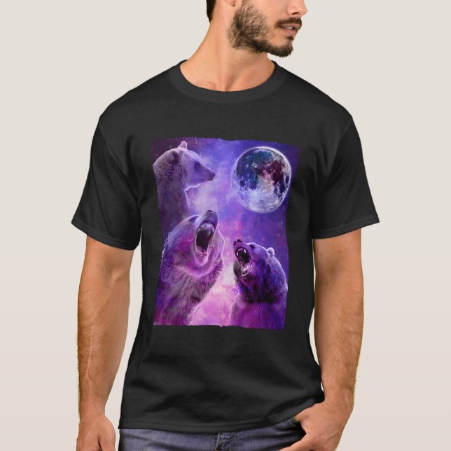Fantastisk trebjörn Måne T Shirt (Framsida)