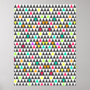 Fantastisk trendigets retrogeometriska triangel mö poster