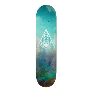 Fantastisk triangelOrion "för allt seende öga" Old School Skateboard Bräda 21,6 Cm