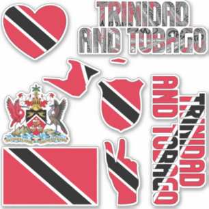 Fantastisk Trinidad och Tobago Shapes National Sym Klistermärken