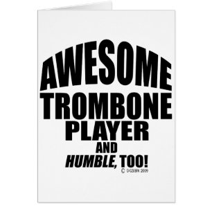 Fantastisk Trombone Player Hälsningskort
