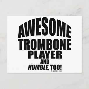 Fantastisk Trombone Player Vykort