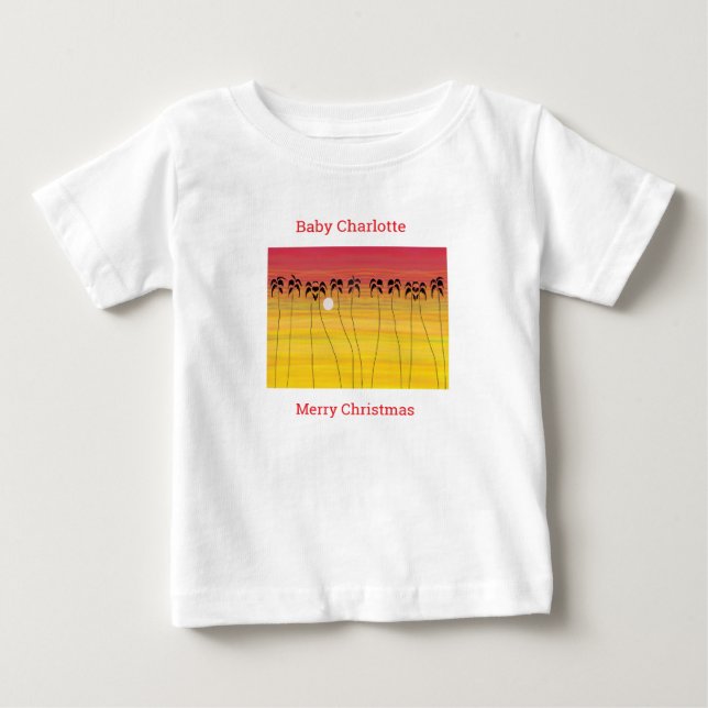 Fantastisk Tropical Sunset T Shirt (Framsida)