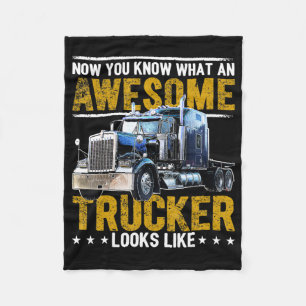 Fantastisk Trucker Underbar gåva För manar och l Fleecefilt