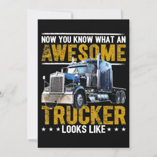 Fantastisk Trucker Underbar gåva För manar och las Julkort