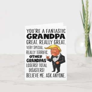 Fantastisk Trump Youre A Fantastic Grandpa Underba Kort