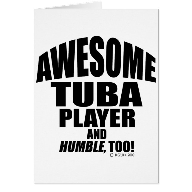 Fantastisk Tuba Player Hälsningskort (Framsidan)