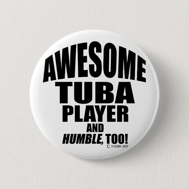 Fantastisk Tuba Player Knapp (Framsida)