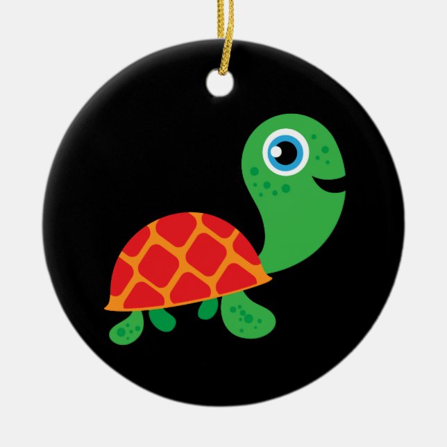 Fantastisk Turtle Julgransprydnad Keramik (Framsidan)
