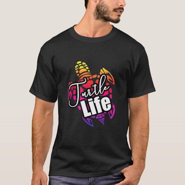 Fantastisk Turtle Life Sea Beach Design T Shirt (Framsida)