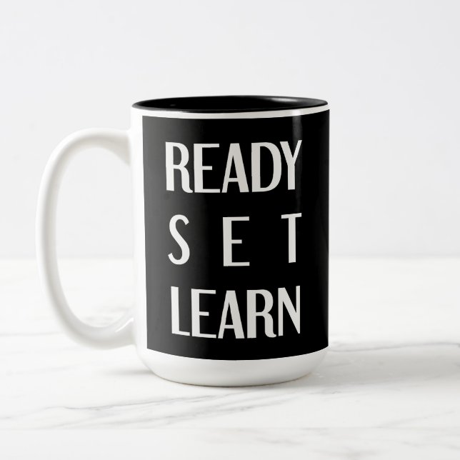 Fantastisk typografi Back to school inspiration Två-Tonad Mugg (Vänster)