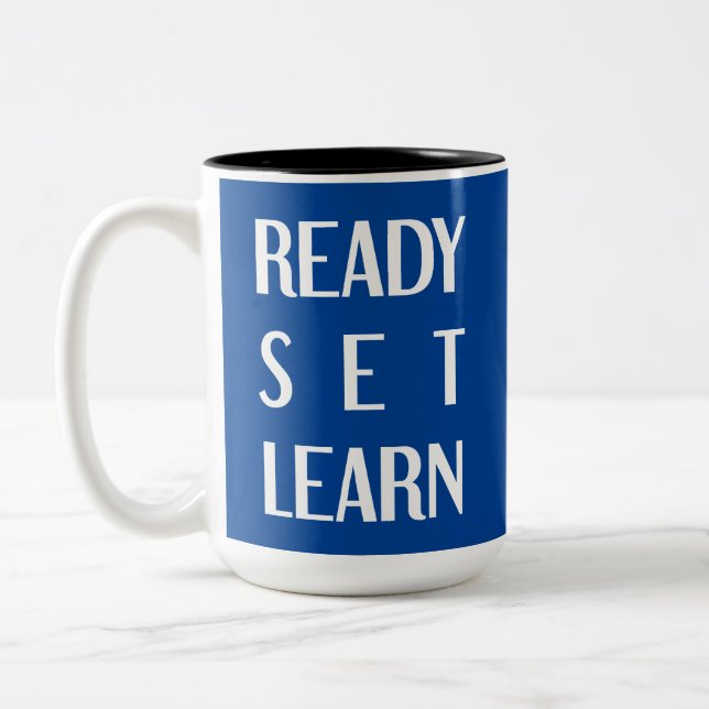 Fantastisk typografi Back to school inspiration Två-Tonad Mugg (Vänster)