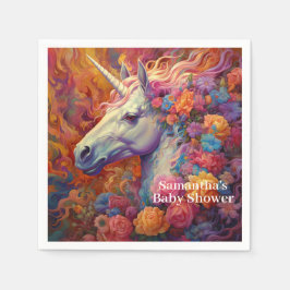 Fantastisk Unicorn Baby Shower Pappersservett