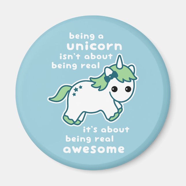 Fantastisk Unicorn Magnet (Framsidan)