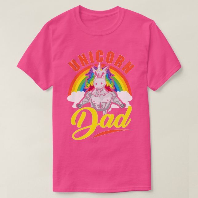 Fantastisk Unicorn Pappa Coola Unicorn Pappor T Shirt (Design framsida)