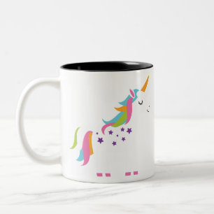 Fantastisk Unicorn Två-Tonad Mugg