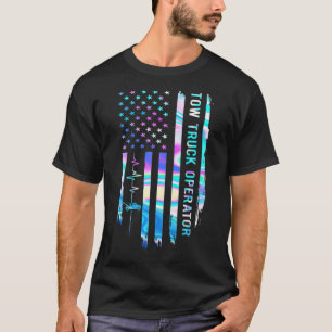 Fantastisk, US Flagga Heart Tow lastbil, operator T Shirt