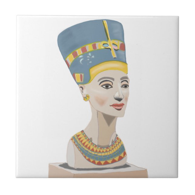 Fantastisk utformning av Nefertiti Kakelplatta (Framsidan)