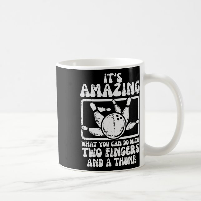 Fantastisk Vad du kan göra 2 Finger Thumb Bowling  Kaffemugg (Höger)