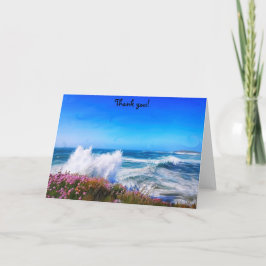 Fantastisk-våg över rosa-blomsterklipp vid Phel Kort