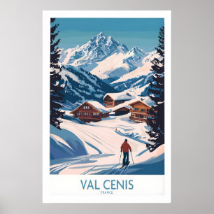 Fantastisk Val Cenis Ski Art för vinterentusiaster Poster
