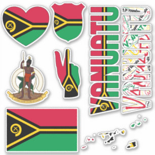 Fantastisk Vanuatu formar nationella symboler Klistermärken