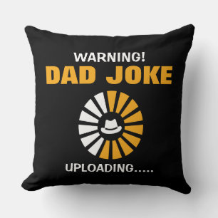 Fantastisk varning! Joke Upload för pappa Kudde