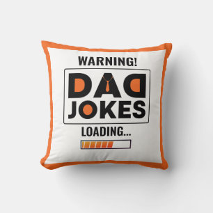 Fantastisk varning! Pappa Joke Upload Dekorativ ku Kudde