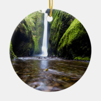 Fantastisk vattenfall julgransprydnad keramik