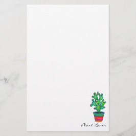 Fantastisk vattenfärgsaktus i vackra prickar brevpapper