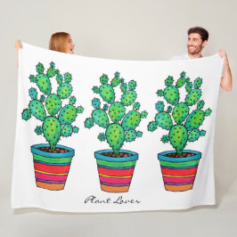 Fantastisk vattenfärgsaktus i vackra prickar fleecefilt