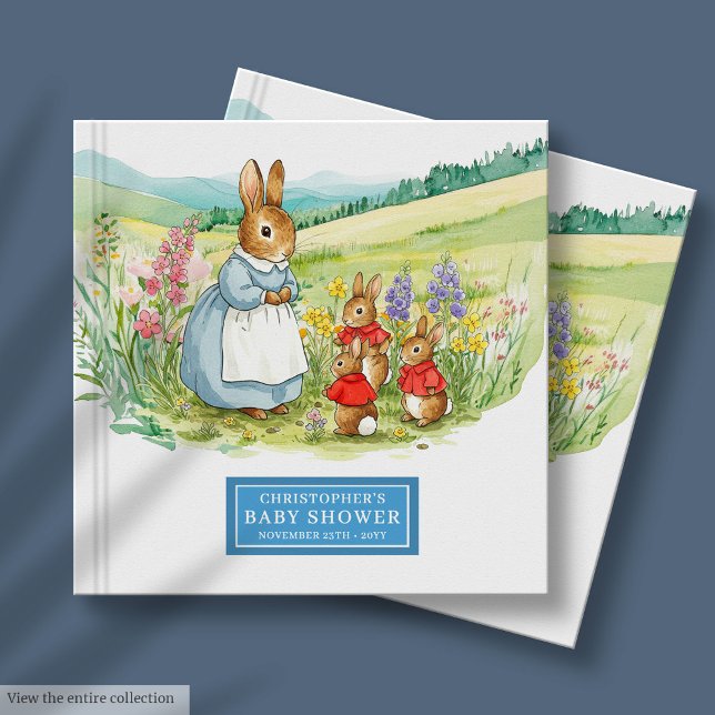 Fantastisk vattenfärgsbabyskare Guest Bok Boys (Delightful Watercolor Baby Shower Guest Book Boys)