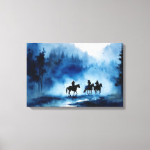 Fantastisk vattenfärgsmålning av inhemsk amerikans