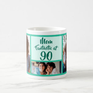 Fantastisk vid 90 Mamma födelsedagskalender för fo Kaffemugg