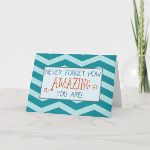 Fantastisk vid College, Teal Chevron Rand Kort