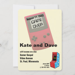 Fantastisk Videospelarbröllopsfest Inbjudningar