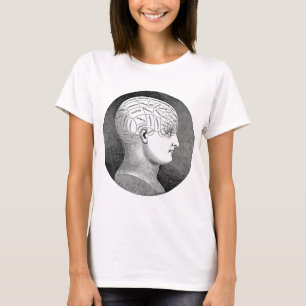 Fantastisk Vintage Art Frenologihuvuddiagram T Shirt