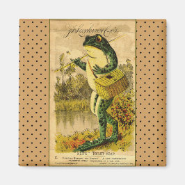 Fantastisk Vintage Frog Artwork Magnet