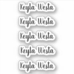 Fantastisk vismisk manus personlig namn klistermärken<br><div class="desc">Fantastisk vismiskt skript personlig namn-dekal</div>