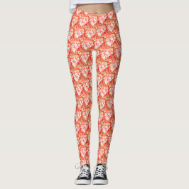 Fantastisk, vit blommigt design leggings