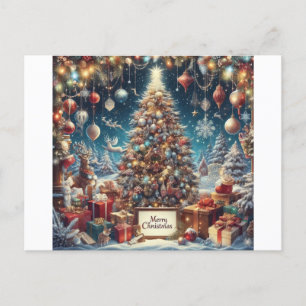 Fantastisk vykort för julinbjudan