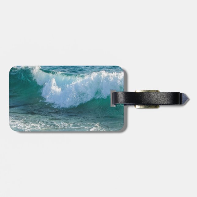 Fantastisk Wave havets havssjöhavssjöfart Bagagebricka (Baksida Vågrät)