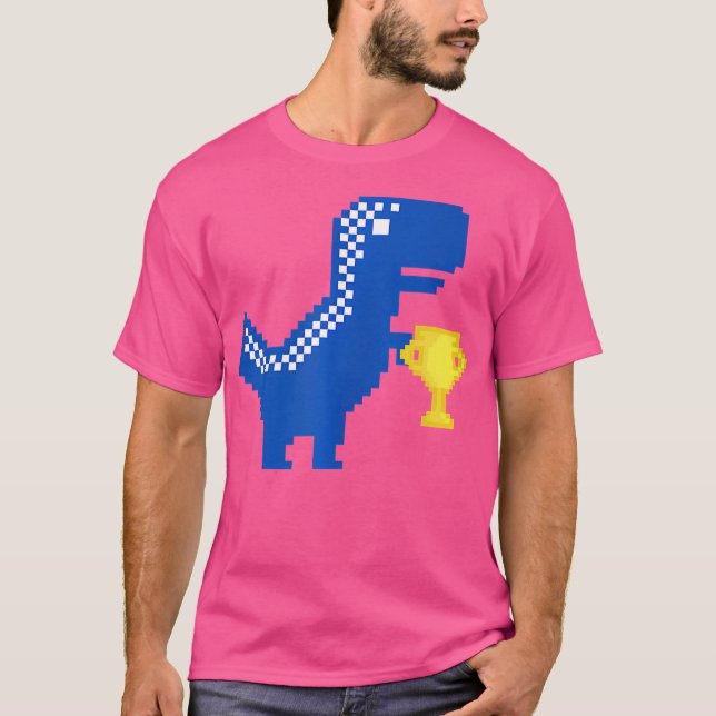Fantastisk Winner Dinosaur Champion Trophy T-Rex D T Shirt (Framsida)