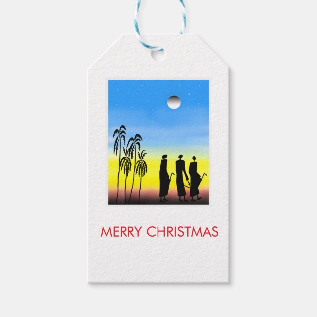 Fantastisk Wise Manar jul Presentetikett (Framsidan)