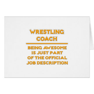 Fantastisk Wrestling Coach ... Jobbbeskrivning Hälsningskort