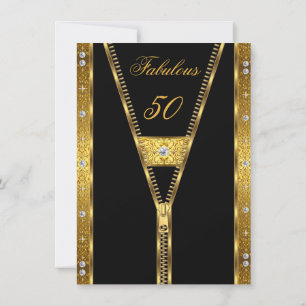 Fantastiska 50 Elegant Dragkedja Diamant Ädelsten Inbjudningar