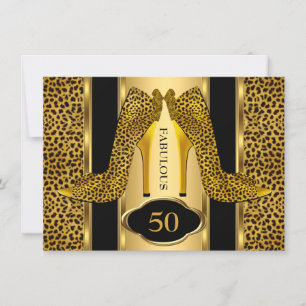 Fantastiska 50 Leopard Guld Gepard Höga Klackar Pa Inbjudningar