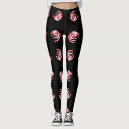 Fantastiska Abstrakt Konst Spiraltryck Leggings