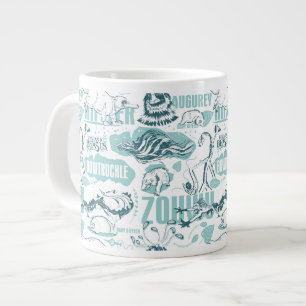 Fantastiska Beaster Blue Mönster Jumbo Mugg