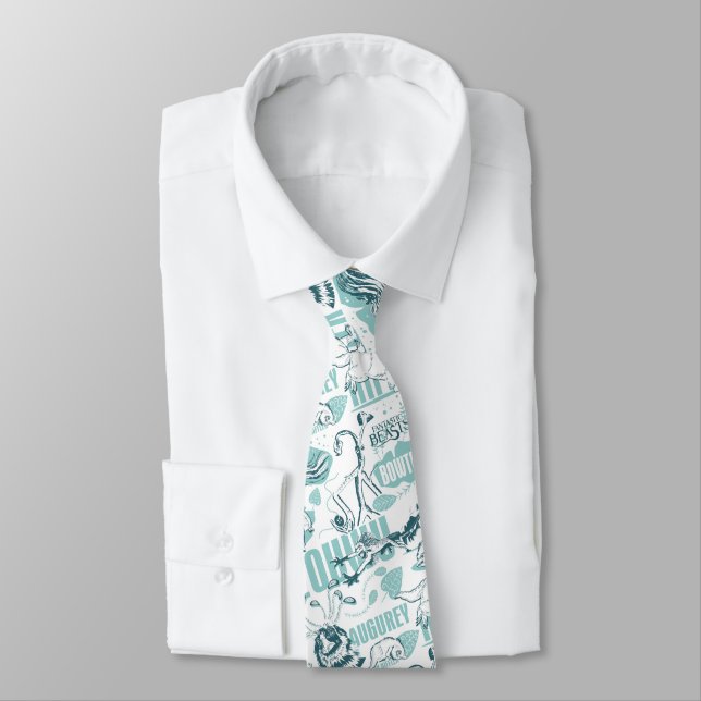 Fantastiska Beaster Blue Mönster Slips (Bunden)